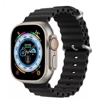 Dux Ducis Correa de silicona para Apple Watch 8/7/6/5/4/3/2/SE (38/40/41 mm) - negra