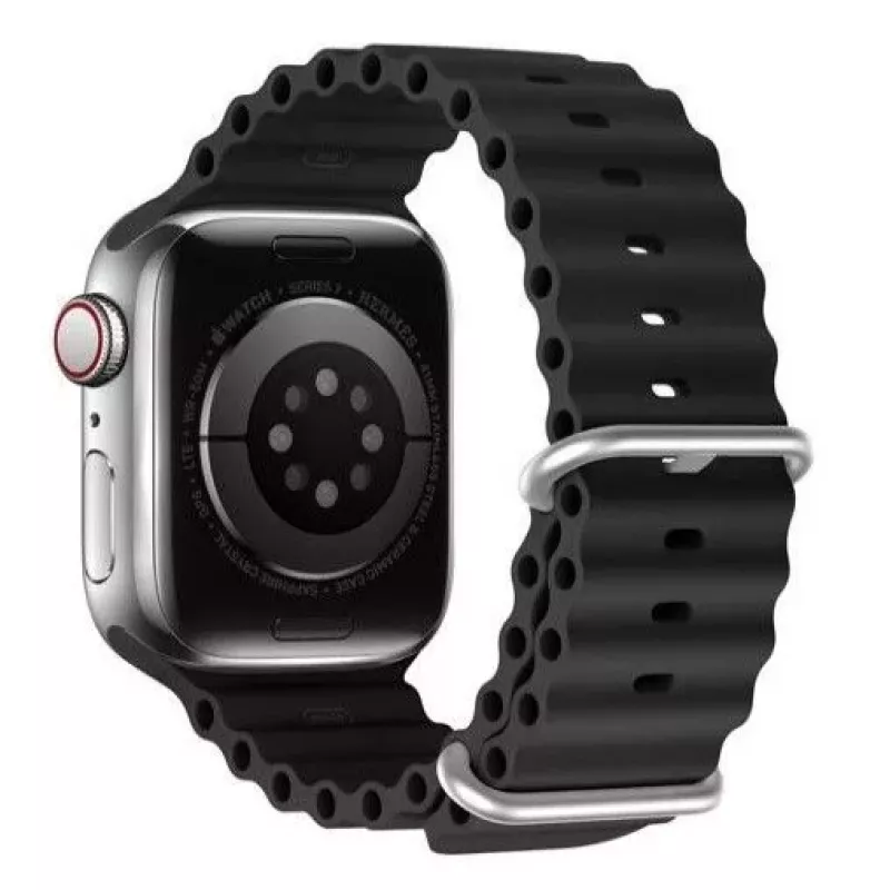 Dux Ducis Correa de silicona para Apple Watch 8/7/6/5/4/3/2/SE (38/40/41 mm) - negra