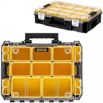 STANLEY PRO-STACK organizador pack doble (negro/transparente, 2 piezas)