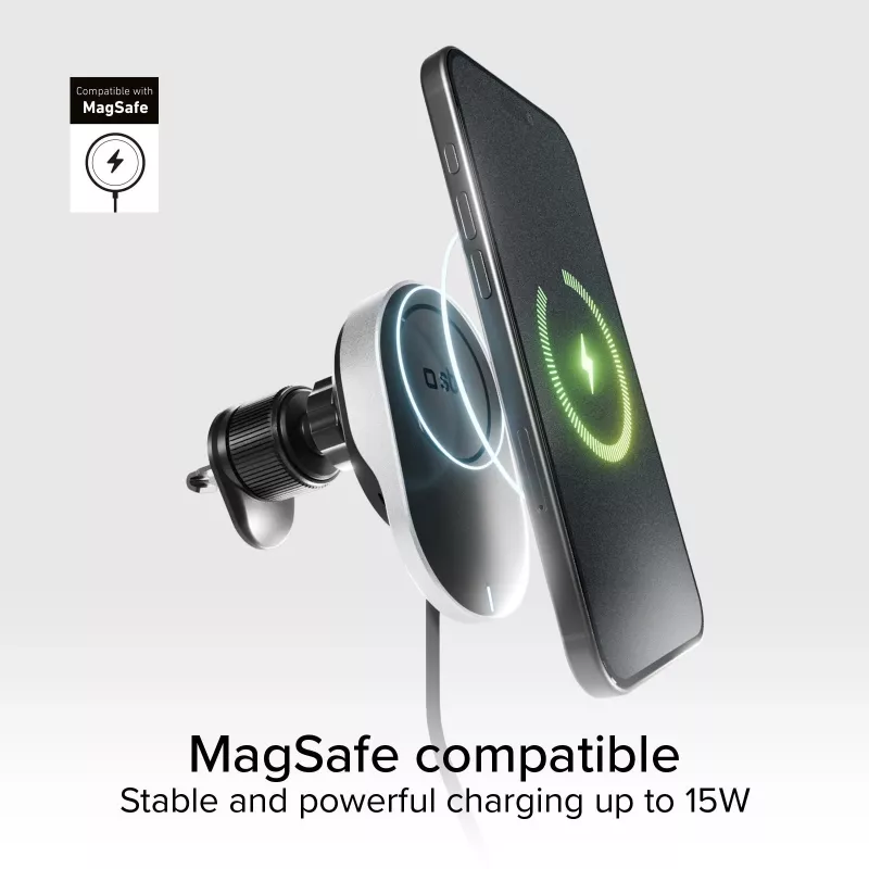 SBS cargador con cable retráctil MagSafe magnético 15W - negro
