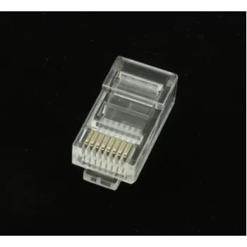 Gembird LC-8P8C-001/50 conector RJ45 Cat5e 8P8C baño de oro 30µ pack de 50 transparente