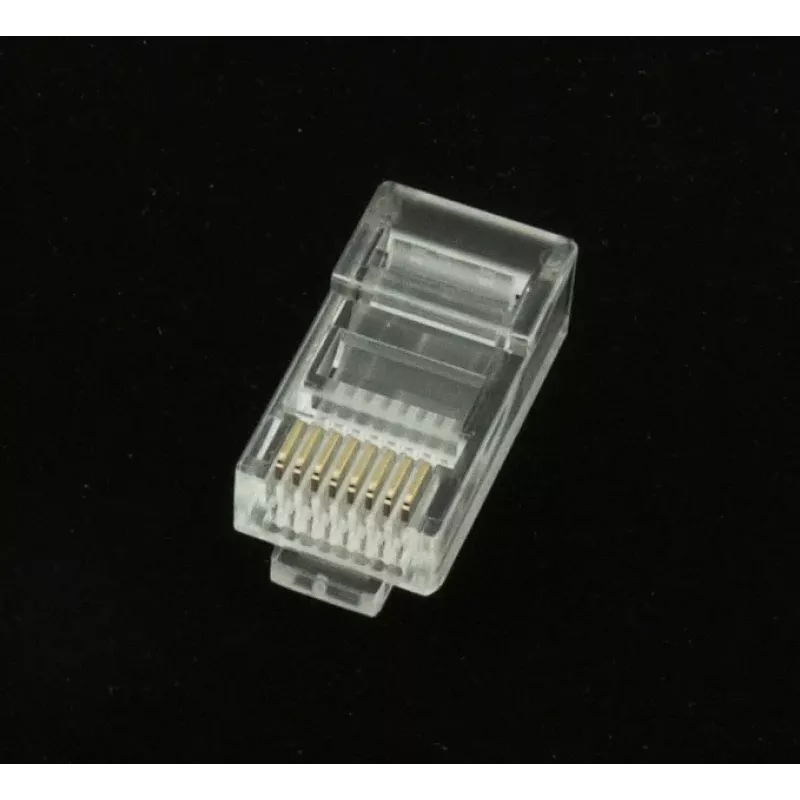 Gembird LC-8P8C-001/50 conector RJ45 Cat5e 8P8C baño de oro 30µ pack de 50 transparente