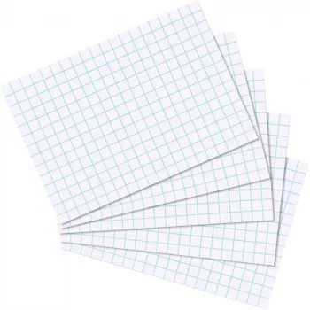 Herlitz Fichas A7, cuadriculadas 5 mm, 170 g/m², blanco, 100 unidades (10621431)