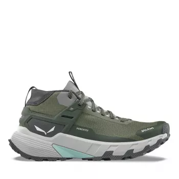 SALEWA Pedroc 2 Mid PTX Zapatos de speed hiking para mujer, verde/negro, UK 5.5