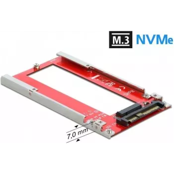 DeLOCK U.2 a M.3 / NF1 Convertidor – Adaptador PCIe 4.0 NVMe, SFF-8639 a SFF-8611/8612