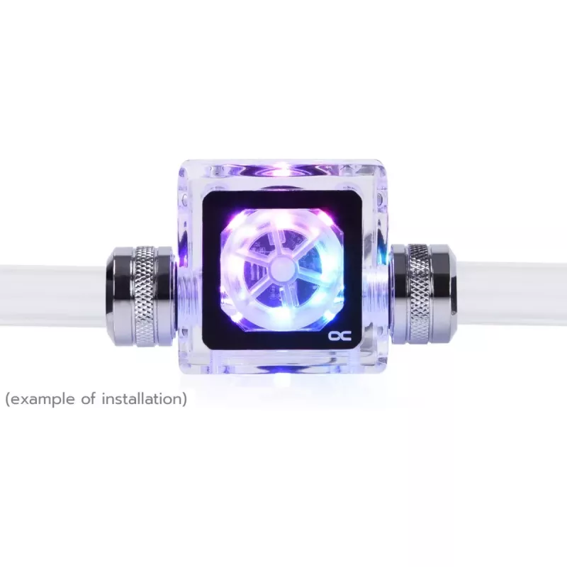 Alphacool Eisfluegel Aurora Indicador de caudal HighFlow con señal de tacómetro (transparente)