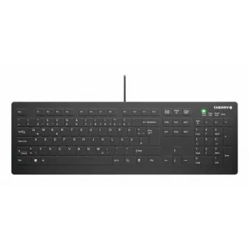 CHERRY Contour Design Active Key AK-C8112 teclado con cable USB de tamaño completo con interruptores de tijera QWERTY negro
