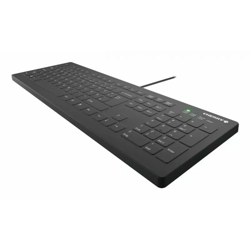 CHERRY Contour Design Active Key AK-C8112 teclado con cable USB de tamaño completo con interruptores de tijera QWERTY negro