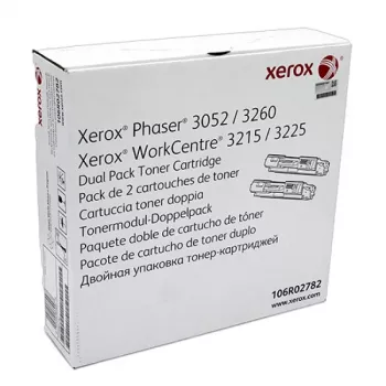 Xerox pack doble de cartuchos de tóner negros (2 x 3.000 páginas) para Phaser 3052/3260, WorkCentre 3215/3225 - OEM 106R02782