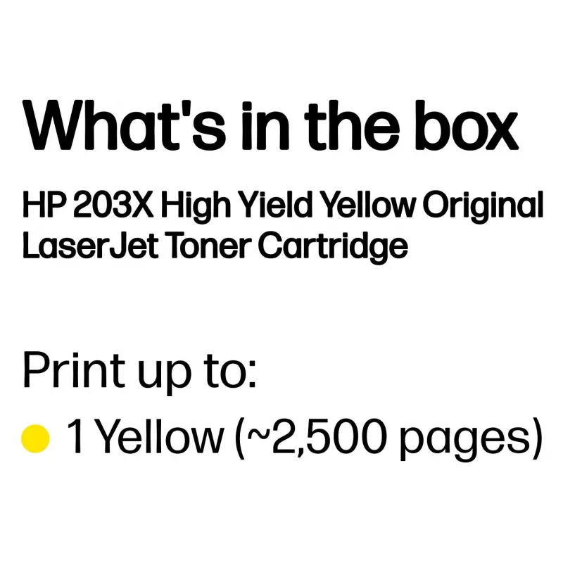 HP 203X cartucho de tóner amarillo de alto rendimiento (CF542X) | tóner original HP LaserJet
