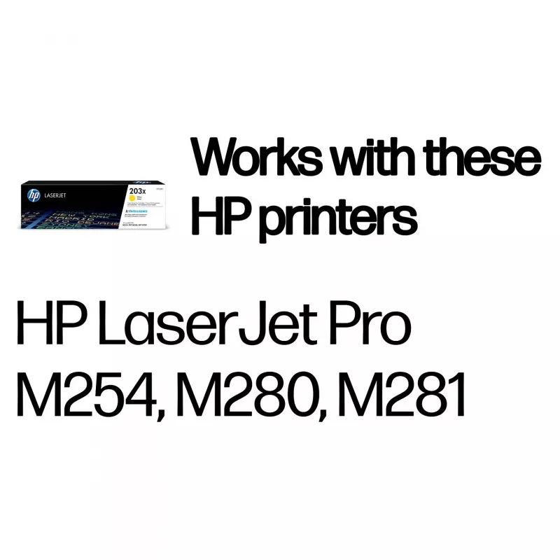 HP 203X cartucho de tóner amarillo de alto rendimiento (CF542X) | tóner original HP LaserJet