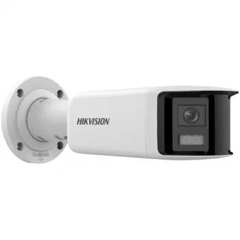 Hikvision DS-2CD2T47G2P-LSU/SL cámara IP bullet exterior 4MP AcuSense con objetivo de 2,8 mm, luz blanca, audio bidireccional, luz estroboscópica, PoE