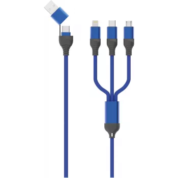 2GO 797360 Cable USB 1,2 m USB A/USB C/USB C/Micro-USB B/Lightning negro - azul