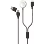 2GO 797385 cable magnético desmontable USB-C, 1,8 m, USB-A a USB-C, gris