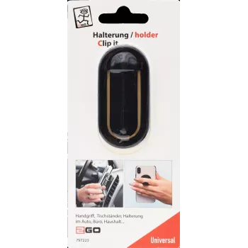 2GO Clip it Soporte universal para smartphone negro