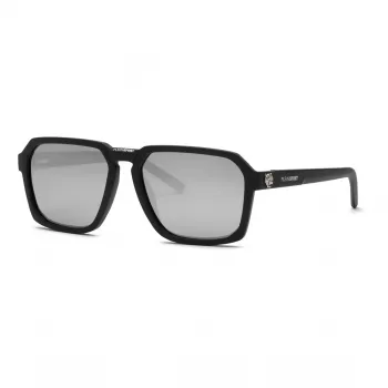 Gafas de sol de hombre PHILIPP PLEIN SPORT SSP030 - 59/17/145 mm, montura de acetato negra, lentes grises, protección UV400