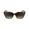 KARL LAGERFELD KL6161S-240 Gafas de sol mujer, forma cuadrada oversize, Havana marrón con lentes marrones degradadas, 63/14/140 mm