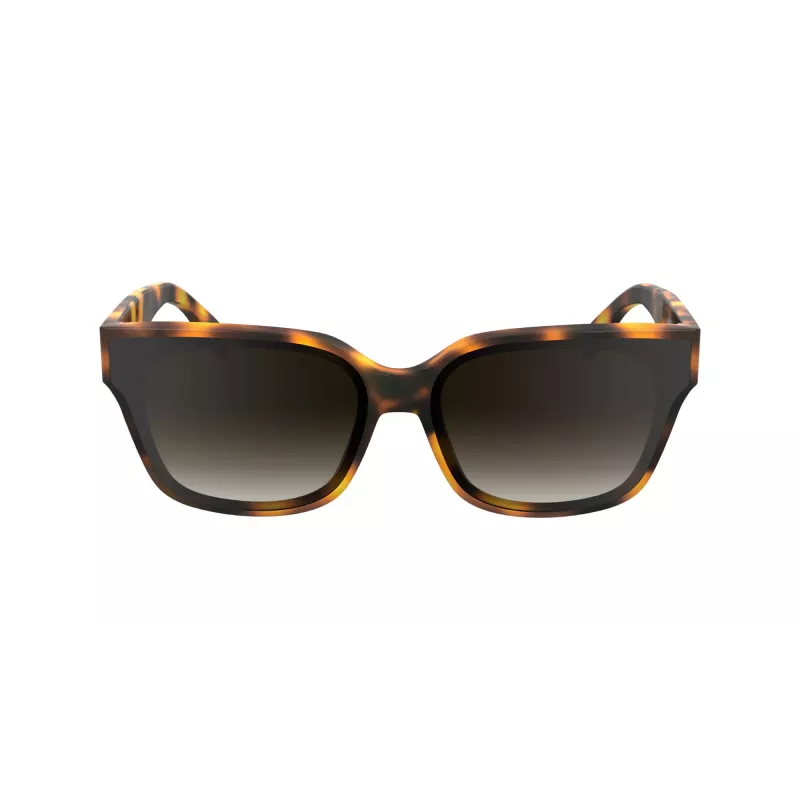 KARL LAGERFELD KL6161S-240 Gafas de sol mujer, forma cuadrada oversize, Havana marrón con lentes marrones degradadas, 63/14/140 mm