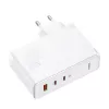 Baseus Travel Charger GaN5 Pro Fast Wall Charger, C+C+U, 140W, blanco, conector EU (CCGP100202)