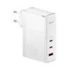 Baseus Travel Charger GaN5 Pro Fast Wall Charger, C+C+U, 140W, blanco, conector EU (CCGP100202)