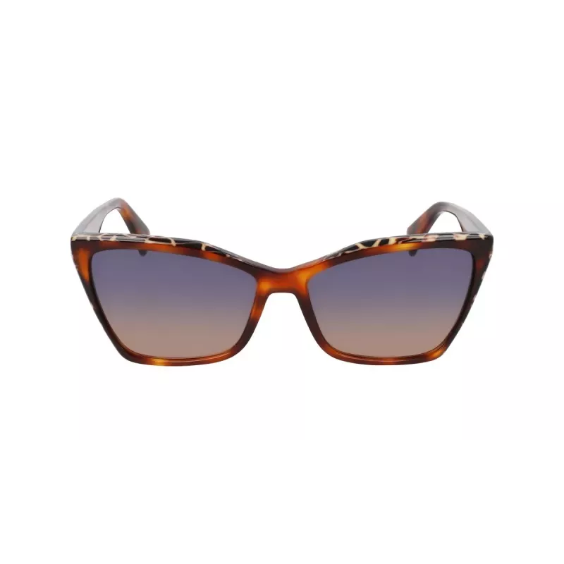 LIU JO Gafas de sol para mujer LJ796S-245 – montura mariposa de acetato havana con lentes degradadas marrones, 58/15/135 mm