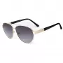 Gafas de sol unisex Guess GF0414-6032B cuadradas, montura negra brillante, lente degradada marrón, 60/12/140 mm