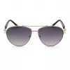 Gafas de sol unisex Guess GF0414-6032B cuadradas, montura negra brillante, lente degradada marrón, 60/12/140 mm