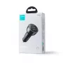 Cargador de coche 3-en-1 Joyroom con transmisor Bluetooth-FM, 70W PD, negro (JR-CL26)