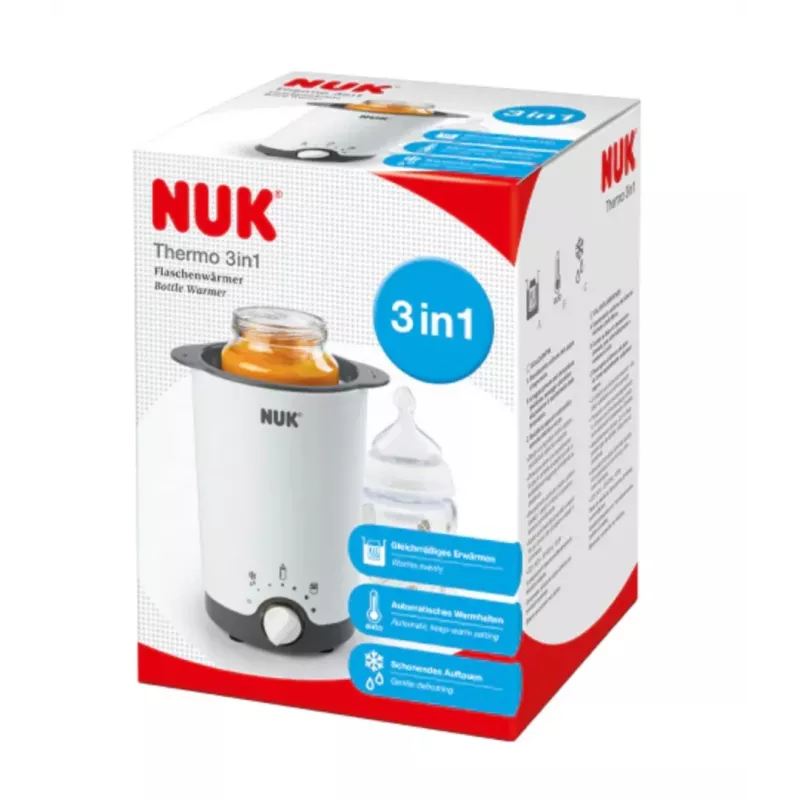 NUK Thermo 3in1 calientapapillas blanco/negro 7,6cm