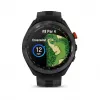 Garmin Approach S70 47mm Golf GPS Smartwatch – bisel de cerámica negro/rojo con correa de silicona negra