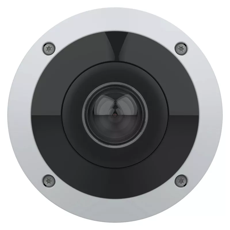 Cámara fisheye AXIS M4347-PLVE con micrófonos integrados y AXIS Object Analytics
