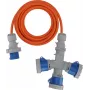 Brennenstuhl 1167670205 alargador 2m H07RN-F 3G 2.5mm² 16A 230V IP44 Schuko gris/azul/naranja