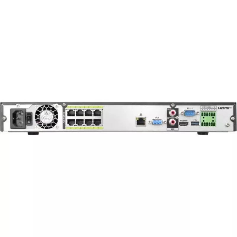 BCS LINE Grabadora NVR 8K de 8 canales con IA y 8 puertos PoE BCS-L-NVR0802-A-8K-8P-Ai2