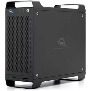 OWC ThunderBay Flex 8 - Caja de almacenamiento/dock/PCIe de 8 bahías con 2 puertos Thunderbolt 3, SoftRAID XT, negro