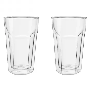 Vaso de latte macchiato Leopold Vienna 280 ml set de 2 vasos de borosilicato de doble pared