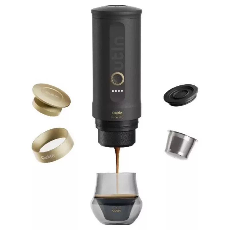 OutIn Nano x Kruve cafetera espresso portátil set de regalo negro/oro