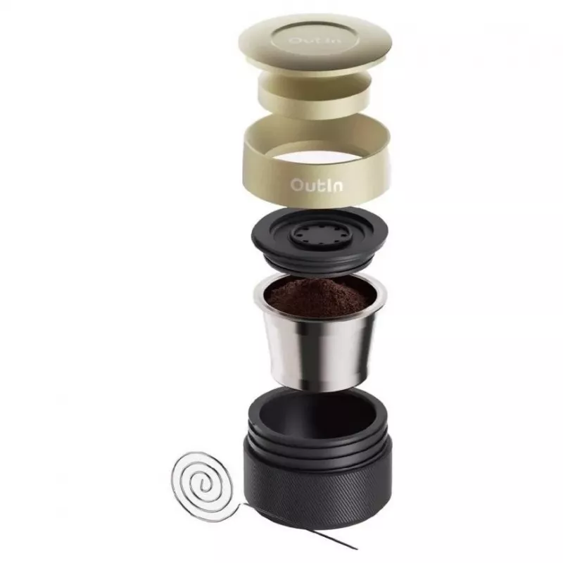 OutIn Nano x Kruve cafetera espresso portátil set de regalo negro/oro