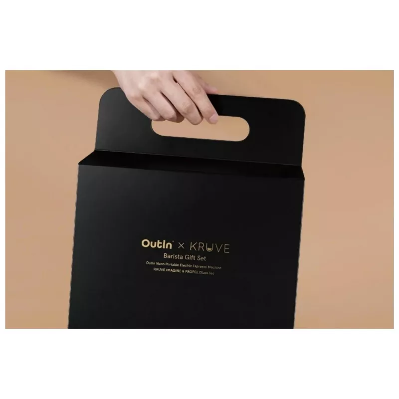OutIn Nano x Kruve cafetera espresso portátil set de regalo negro/oro