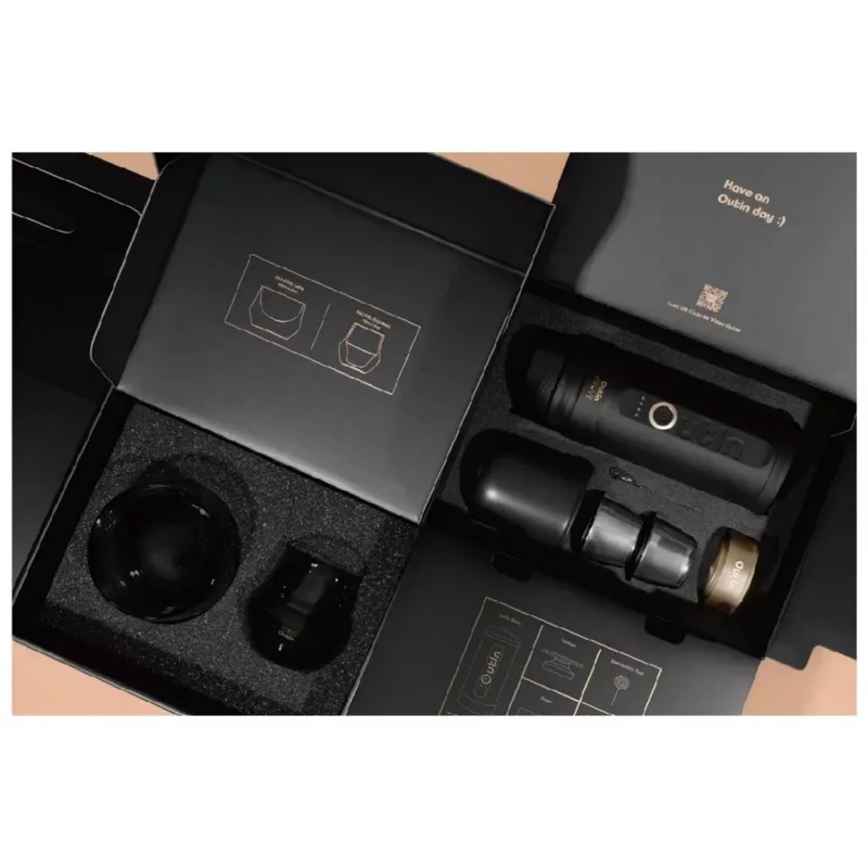 OutIn Nano x Kruve cafetera espresso portátil set de regalo negro/oro