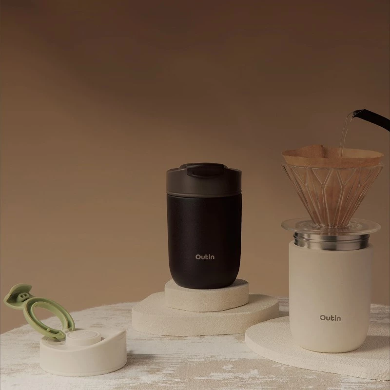 OutIn Travel Tumbler 350 ml, marrón tierra