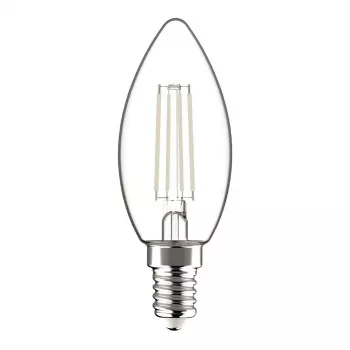 Avide Bombilla LED filamento vela 4,5W E14 blanco cálido 2700K