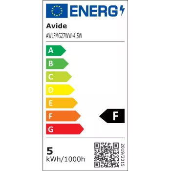 Avide Bombilla LED White Filament Mini Globe 4,5W E27 Blanco cálido 2700K