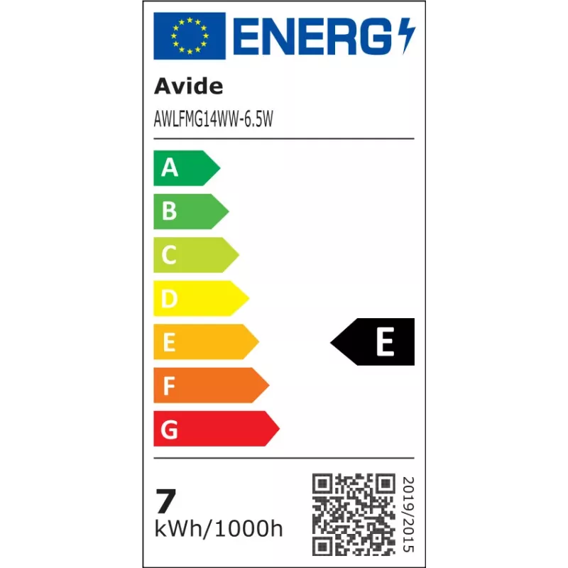 Avide Lámpara LED White Filament Mini Globe 6,5W E14 Blanco cálido 2700K