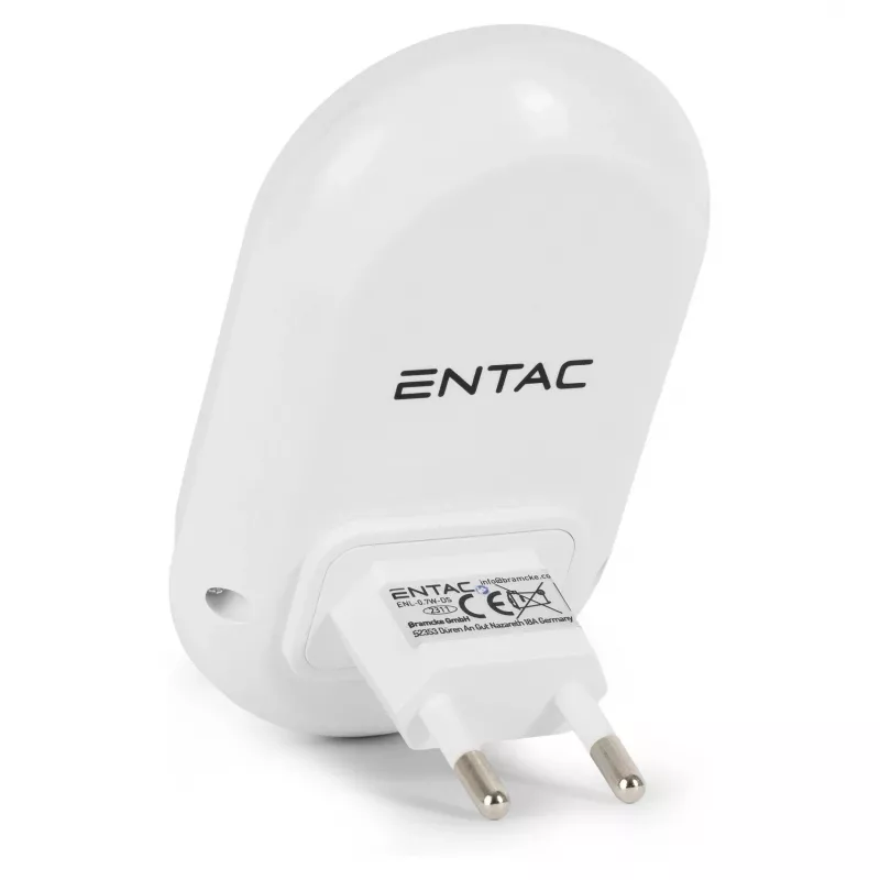 ENTAC Luz nocturna 0,7W blanco cálido sensor crepuscular
