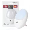 ENTAC Luz nocturna 0,5W ovalada blanco frío blanco sensor crepuscular