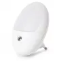 ENTAC Luz nocturna 0,5W ovalada blanco frío blanco sensor crepuscular