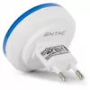 ENTAC Luz nocturna 0,5W redonda blanco frío azul sensor crepuscular