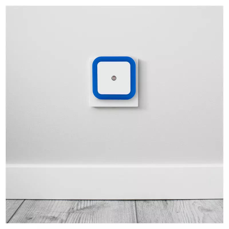 ENTAC Luz nocturna 0,5W cuadrada azul sensor crepuscular