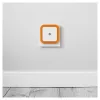 ENTAC Luz nocturna 0,5W cuadrada blanco cálido naranja sensor crepuscular