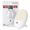 ENTAC Luz nocturna LED 0,5W ovalada blanco cálido con sensor crepuscular